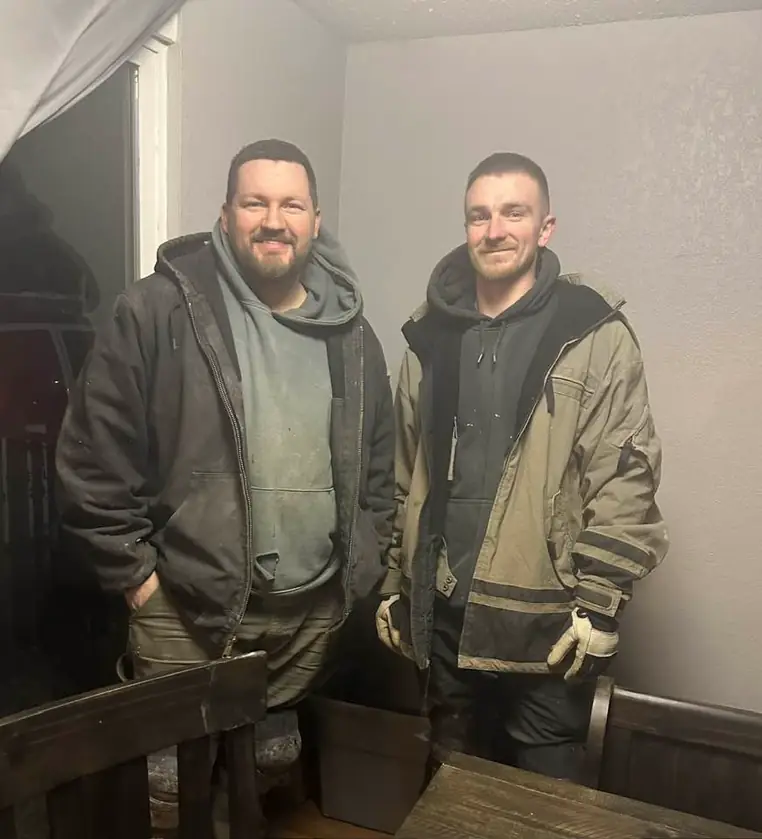 Two members of the All Valley crew